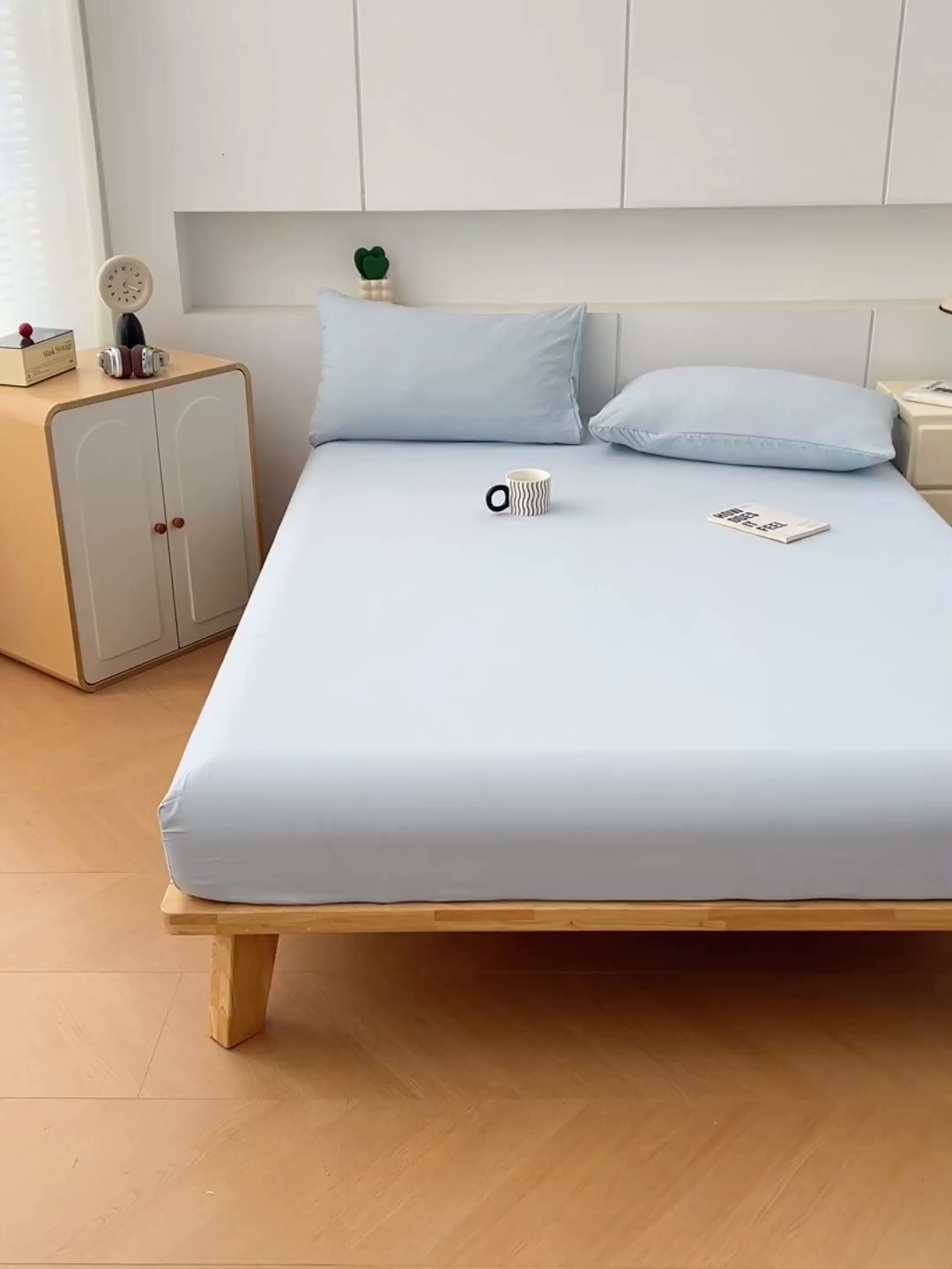 91家纺网 家纺一手货源 找家纺 （总）优尚佳生活馆 2025新款亲肤水洗棉纯色单品床笠