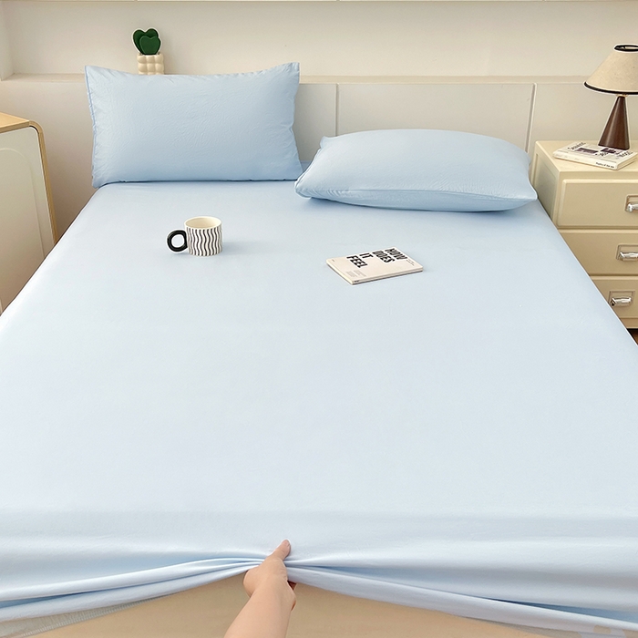 91家纺网 家纺一手货源 找家纺 （总）优尚佳生活馆 2025新款亲肤水洗棉纯色单品床笠