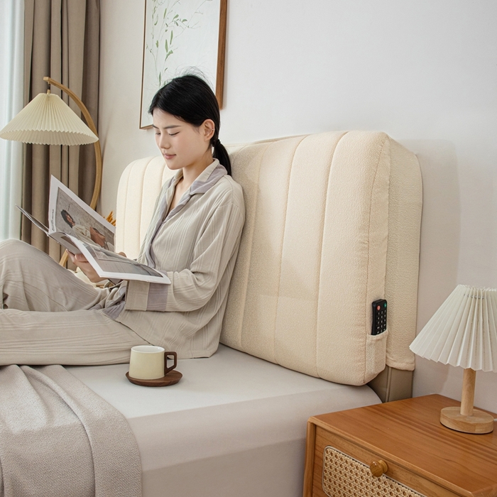 91家纺网 家纺一手货源 找家纺 （总）沐沐家纺 2026新款泰迪绒床头罩靠背