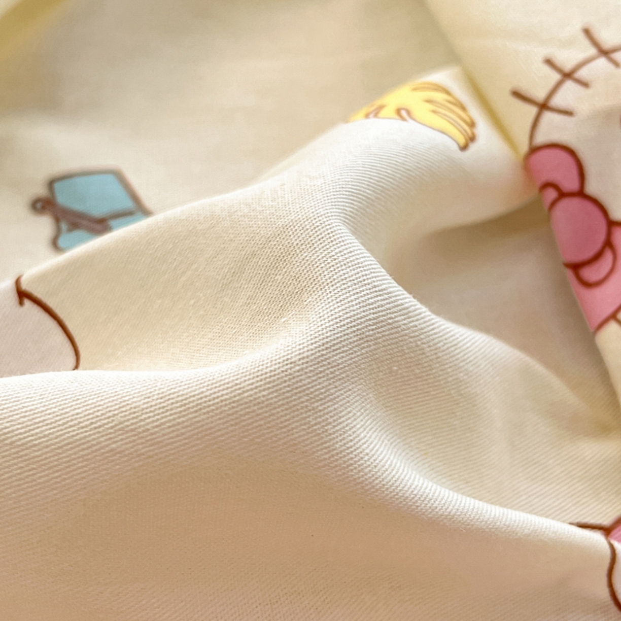 91家纺网 家纺一手货源 找家纺 博雅 2025春夏新款三丽欧小版全棉纯棉单品床笠床笠单件单床笠 可爱KT