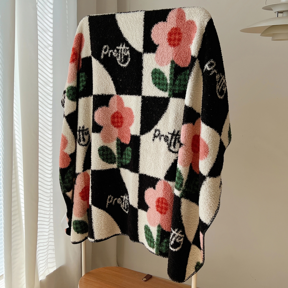 91家纺网 家纺一手货源 找家纺 舒隅家纺 A类高级感半边绒三角针毛毯毯子 奇境花园