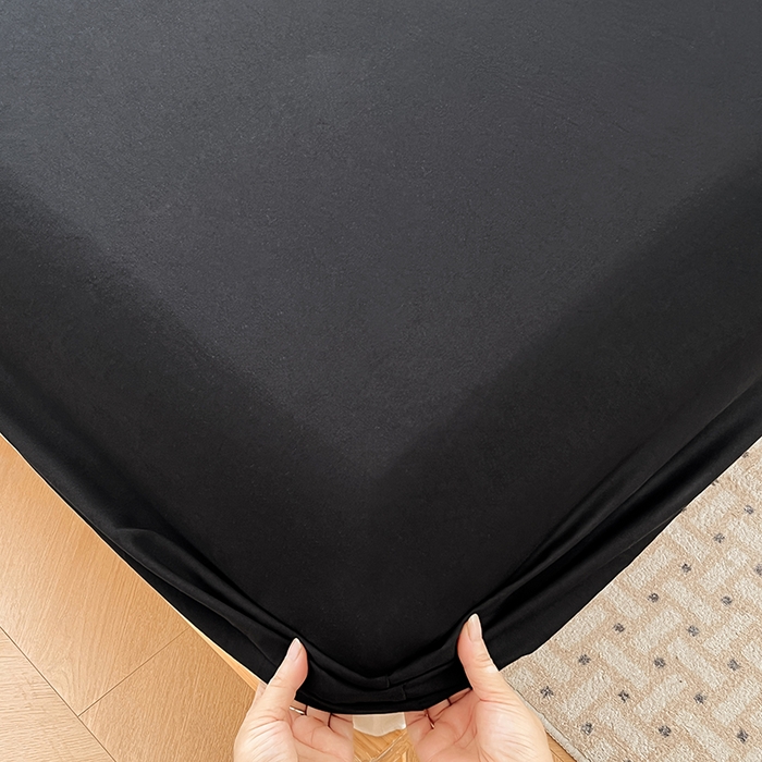 91家纺网 家纺一手货源 找家纺 优尚佳生活馆 2025新款亲肤水洗棉纯色单品床笠 静夜