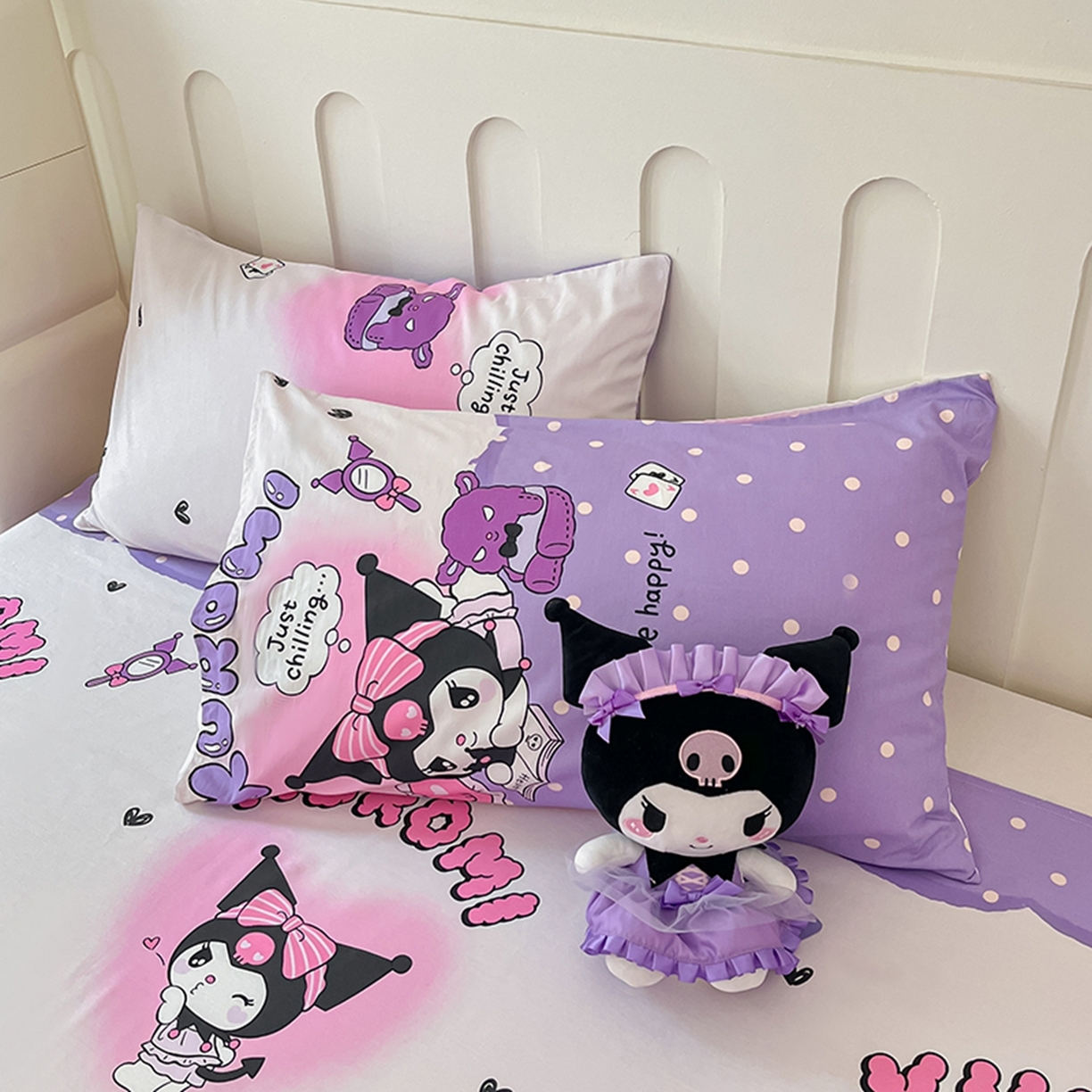 91家纺网 家纺一手货源 找家纺 博雅 2025春夏新款三丽欧小版全棉纯棉单品床笠床笠单件单床笠 梦想库洛米