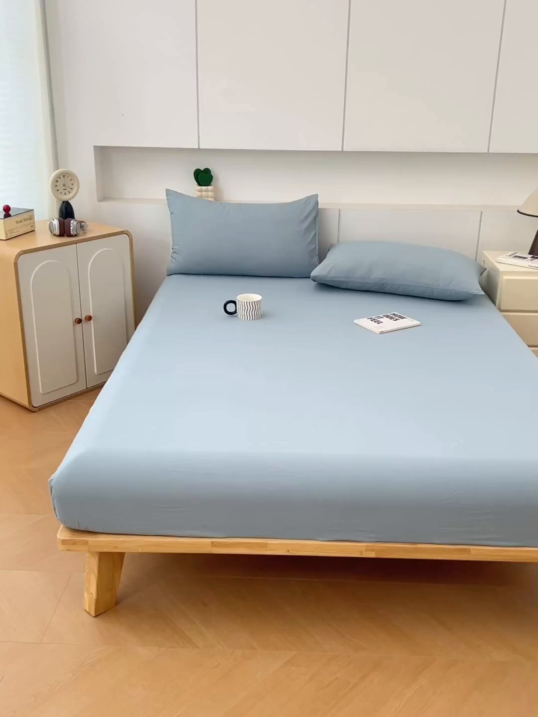 91家纺网 家纺一手货源 找家纺 优尚佳生活馆 2025新款亲肤水洗棉纯色单品床笠 品悦