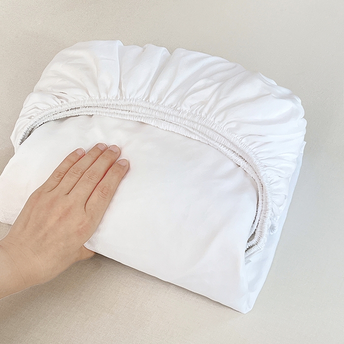 优尚佳生活馆 2025新款亲肤水洗棉纯色单品床笠 乳白