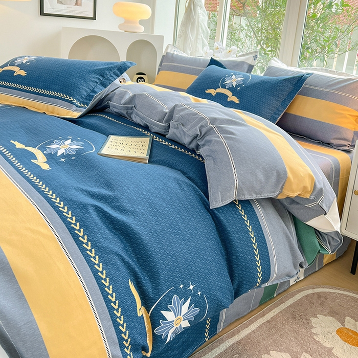 91家纺网 家纺一手货源 找家纺 文黛家居 2025新款植物羊绒亲肤小版花单被套 星语