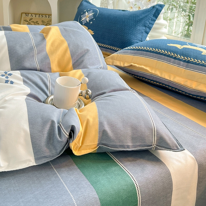 91家纺网 家纺一手货源 找家纺 文黛家居 2025新款植物羊绒亲肤小版花单被套 星语