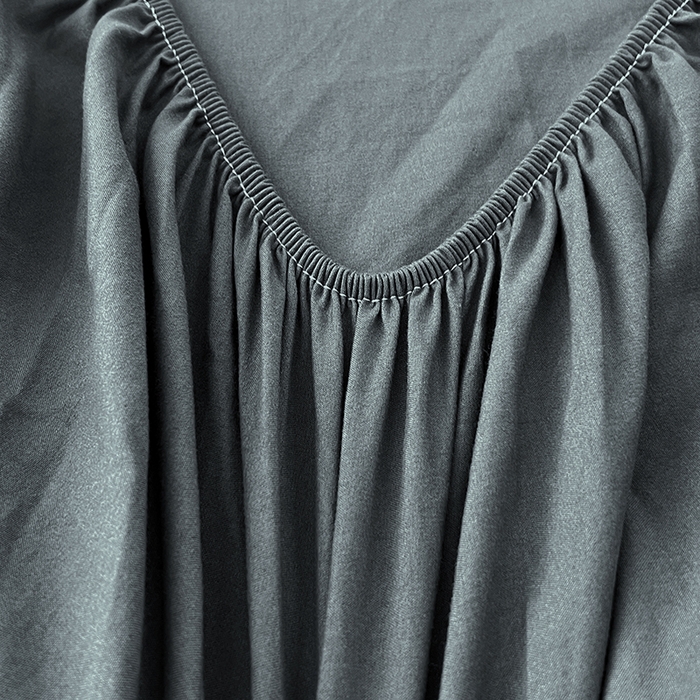 91家纺网 家纺一手货源 找家纺 优尚佳生活馆 2025新款亲肤水洗棉纯色单品床笠 雅青