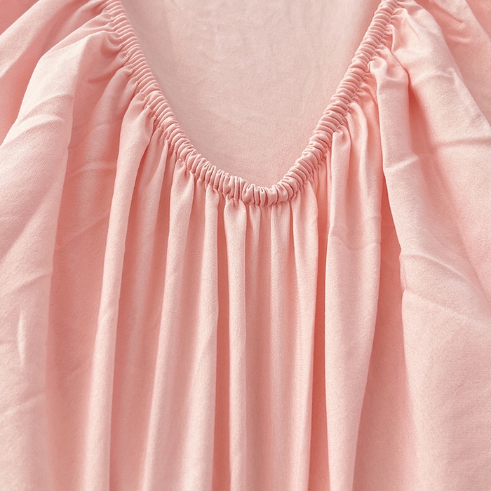 91家纺网 家纺一手货源 找家纺 优尚佳生活馆 2025新款亲肤水洗棉纯色单品床笠 胭脂粉