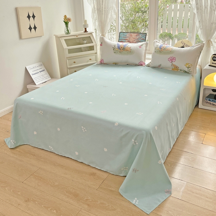 91家纺网 家纺一手货源 找家纺 文黛家居 2025新款植物羊绒亲肤小版花单被套 园林兔