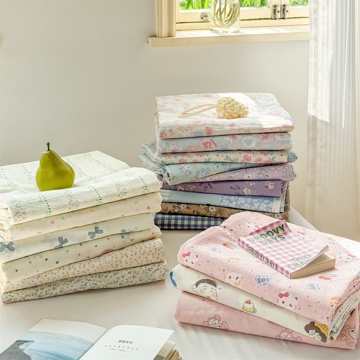 91家纺网 家纺一手货源 找家纺 （总）多品家纺 2025新款超柔水洗棉毛巾绣四件套系列-豆丁企鹅