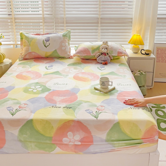 91家纺网 家纺一手货源 找家纺 （总）文黛家居 2025新款时尚印花亲肤床笠单床笠