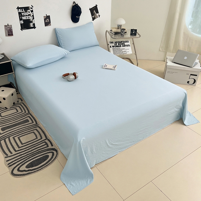 91家纺网 家纺一手货源 找家纺 （总）优佳优品 2025新款亲肤水洗棉纯色单品床单