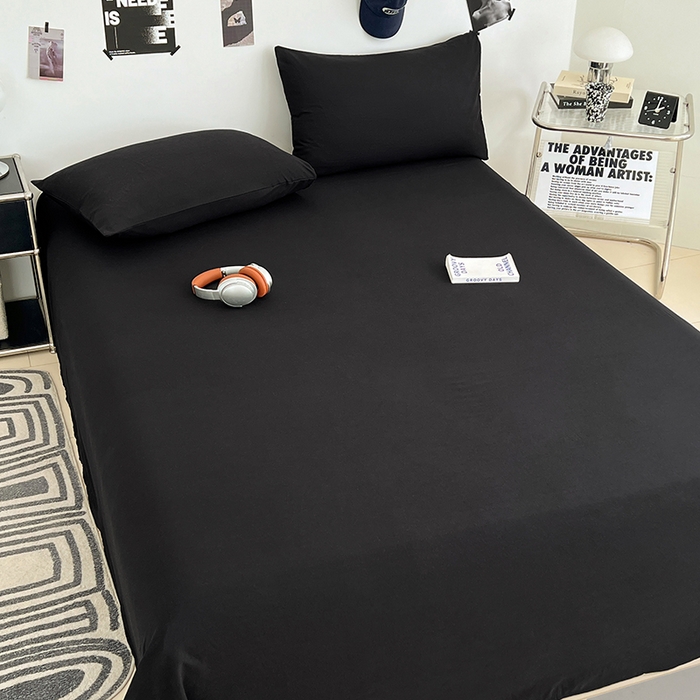 91家纺网 家纺一手货源 找家纺 优佳优品 2025新款亲肤水洗棉纯色单品床单 静夜