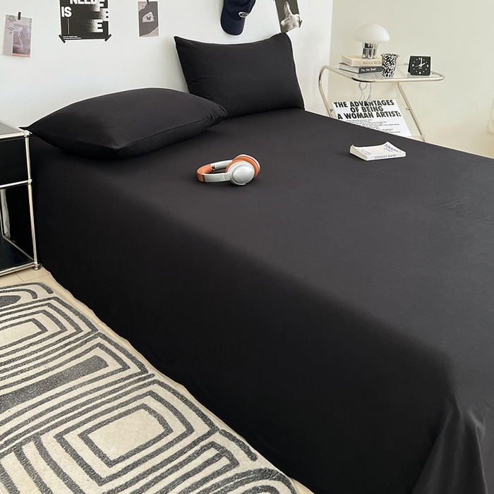 91家纺网 家纺一手货源 找家纺 优佳优品 2025新款亲肤水洗棉纯色单品床单 静夜