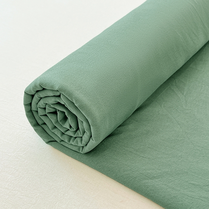 91家纺网 家纺一手货源 找家纺 优佳优品 2025新款亲肤水洗棉纯色单品床单 麦苗绿