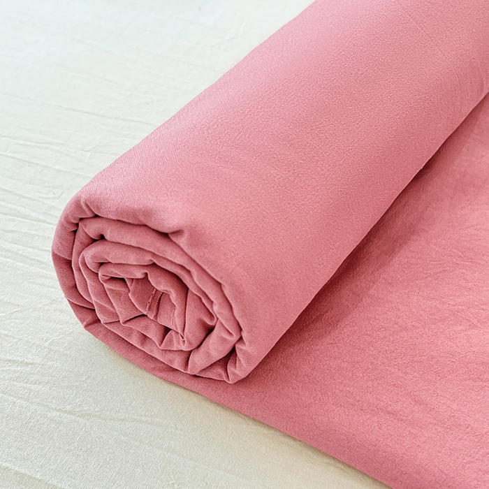 91家纺网 家纺一手货源 找家纺 优佳优品 2025新款亲肤水洗棉纯色单品床单 藕粉