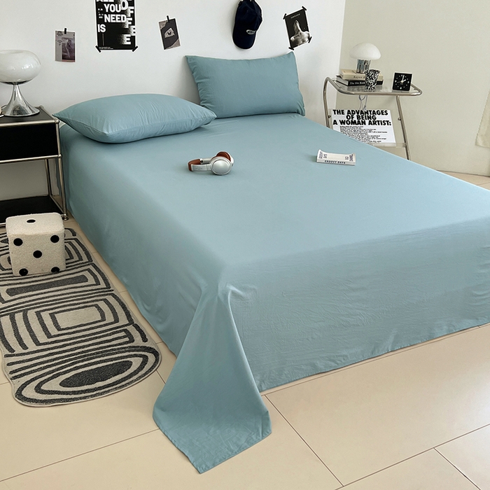 91家纺网 家纺一手货源 找家纺 优佳优品 2025新款亲肤水洗棉纯色单品床单 品悦