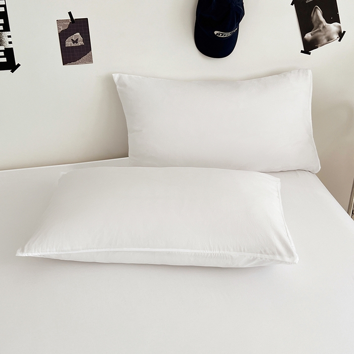 91家纺网 家纺一手货源 找家纺 优佳优品 2025新款亲肤水洗棉纯色单品床单 乳白