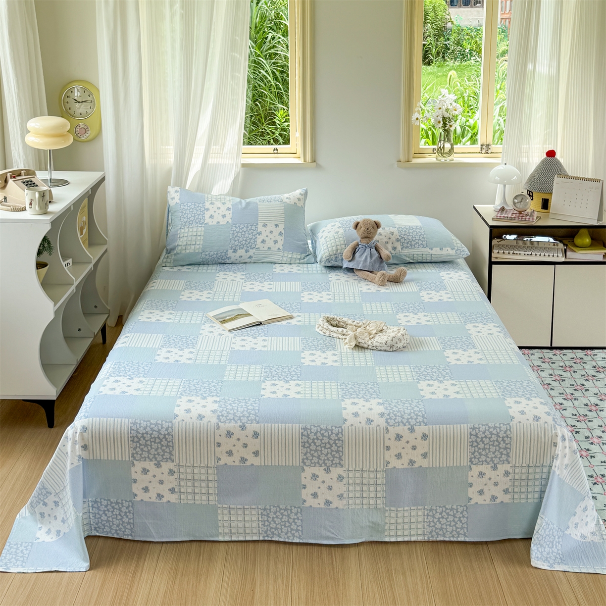 多品家纺 2025新款超柔云感双层纱单床单 床单单件 兰花园