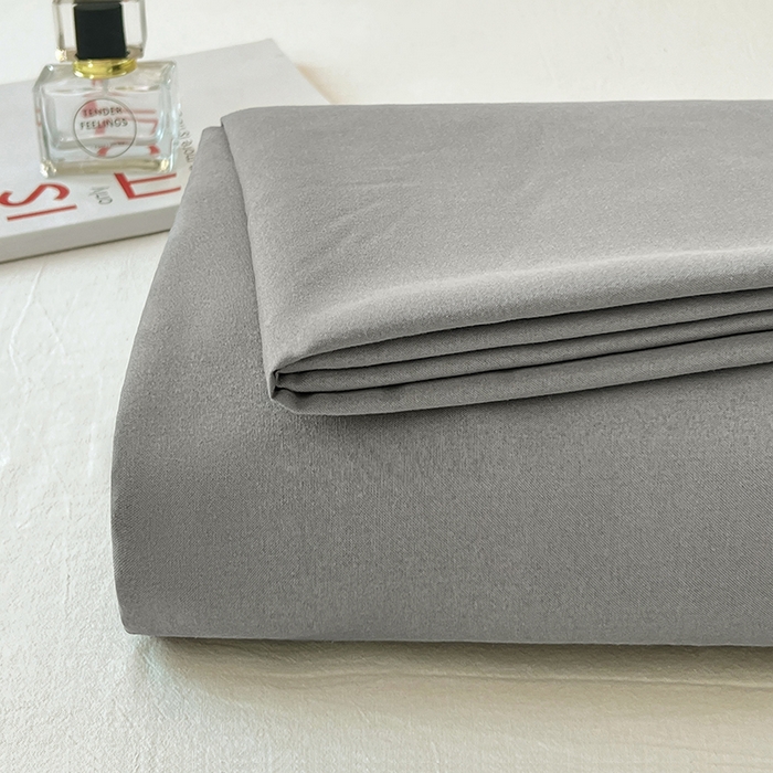 优佳优品 2025新款亲肤水洗棉纯色单品床单 烟灰