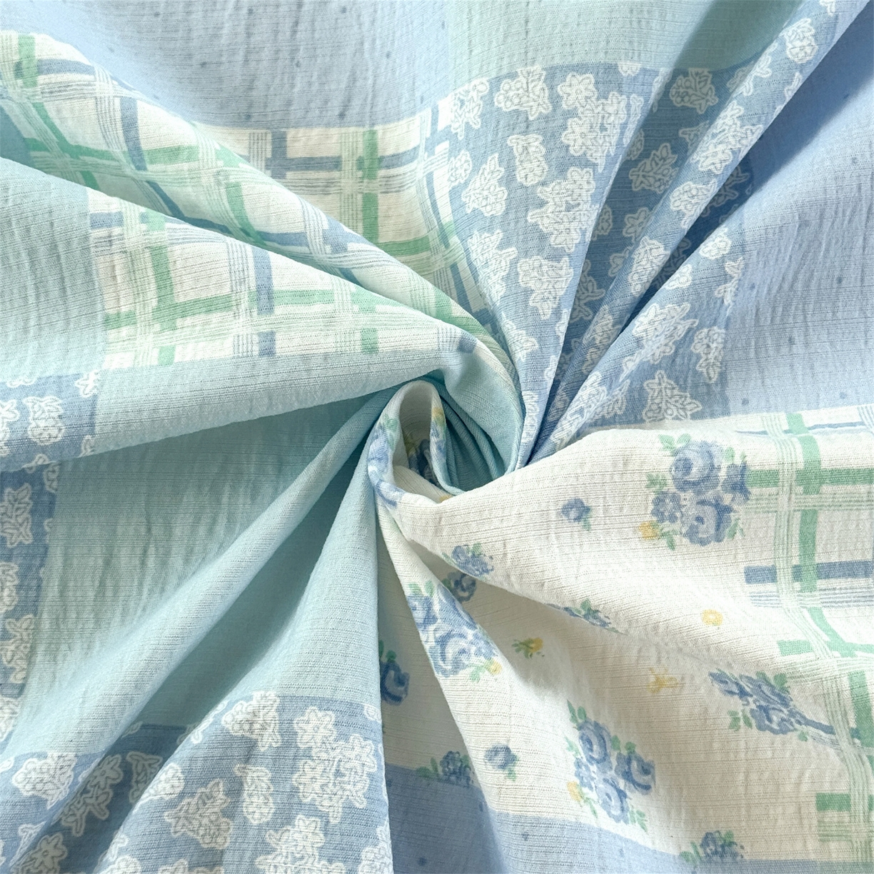 91家纺网 家纺一手货源 找家纺 多品家纺 2025新款超柔云感双层纱单床单 床单单件 兰花园