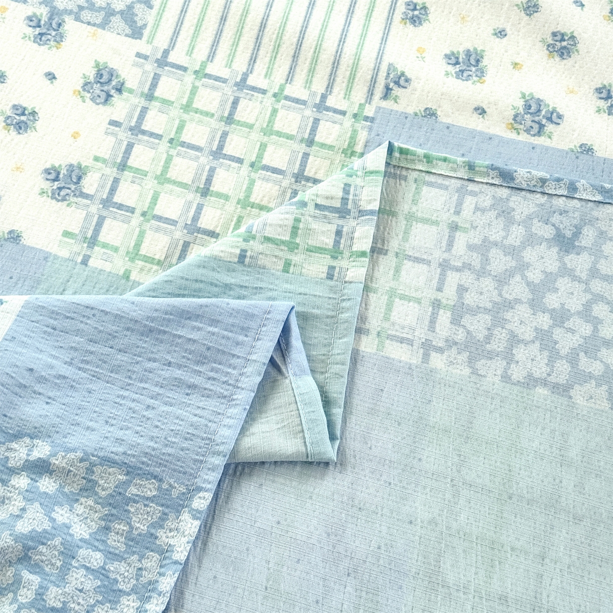 91家纺网 家纺一手货源 找家纺 多品家纺 2025新款超柔云感双层纱单床单 床单单件 兰花园