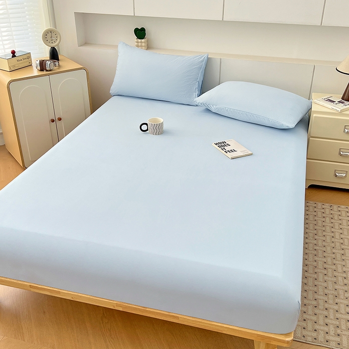 91家纺网 家纺一手货源 找家纺 （总）优佳优品 2025新款亲肤水洗棉纯色单品床笠