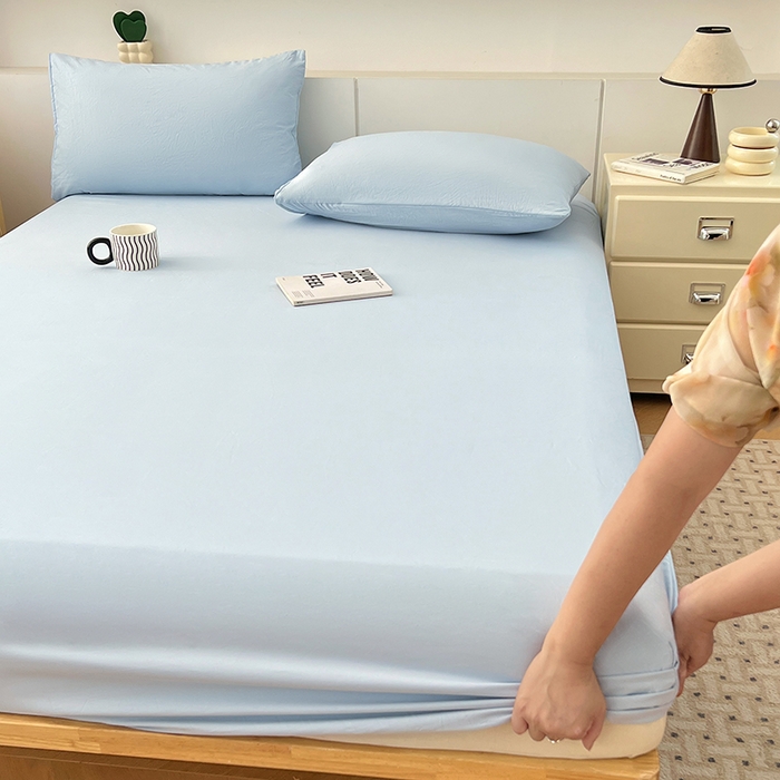 91家纺网 家纺一手货源 找家纺 （总）优佳优品 2025新款亲肤水洗棉纯色单品床笠