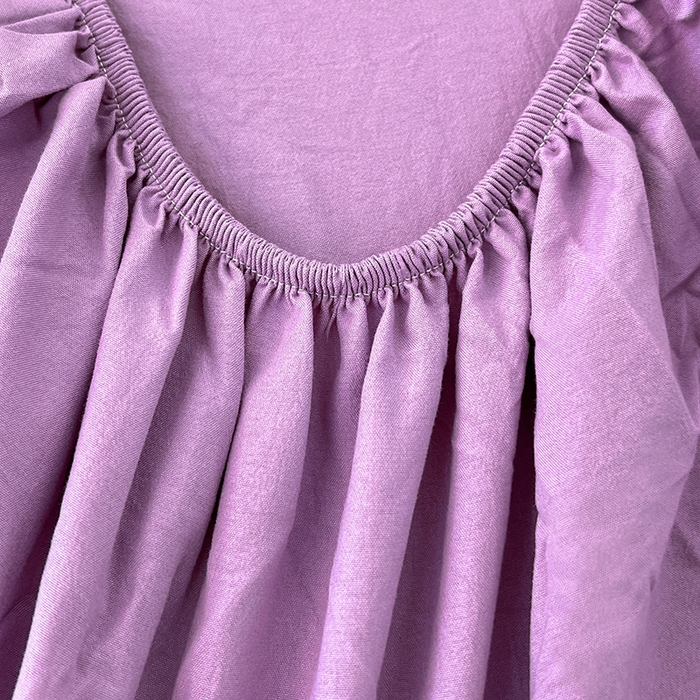 91家纺网 家纺一手货源 找家纺 优佳优品 2025新款亲肤水洗棉纯色单品床笠 帝王紫