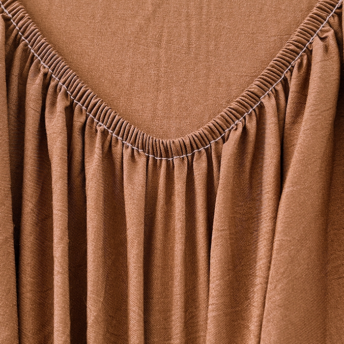 91家纺网 家纺一手货源 找家纺 优佳优品 2025新款亲肤水洗棉纯色单品床笠 琥珀棕