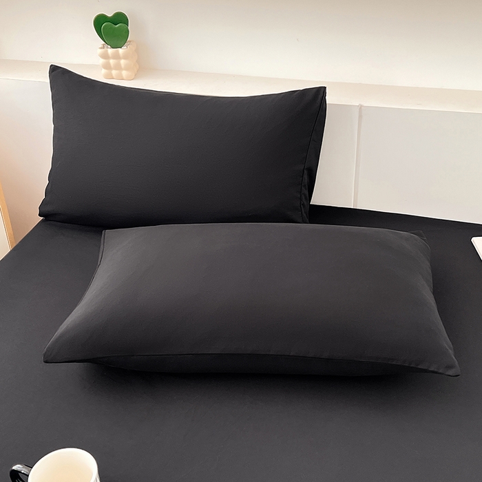 91家纺网 家纺一手货源 找家纺 优佳优品 2025新款亲肤水洗棉纯色单品床笠 静夜