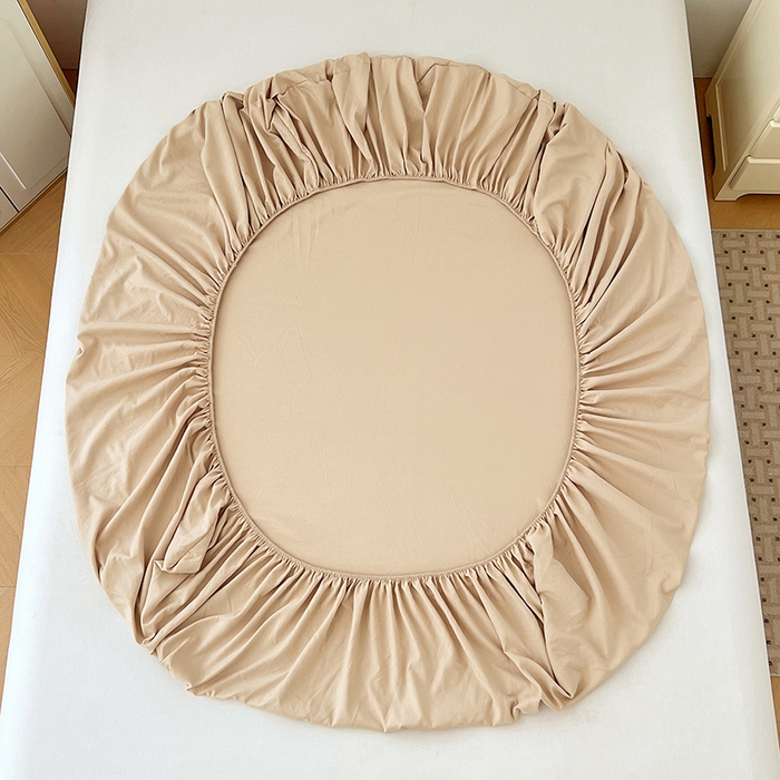 91家纺网 家纺一手货源 找家纺 优佳优品 2025新款亲肤水洗棉纯色单品床笠 伦敦咖