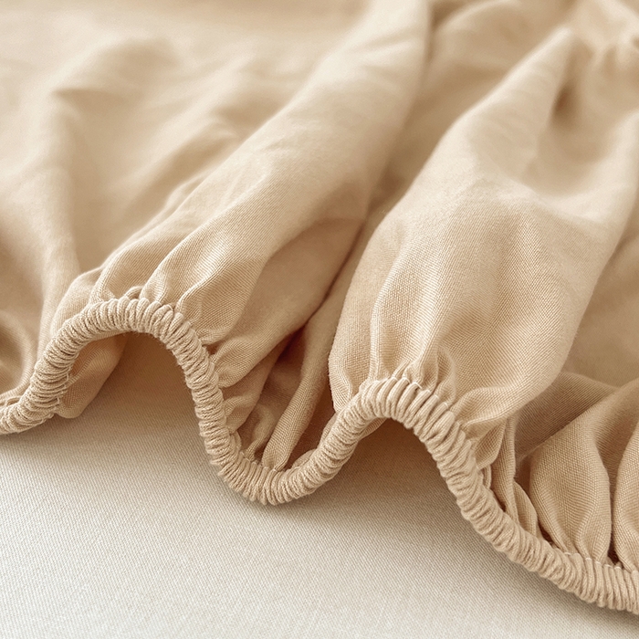 91家纺网 家纺一手货源 找家纺 优佳优品 2025新款亲肤水洗棉纯色单品床笠 伦敦咖