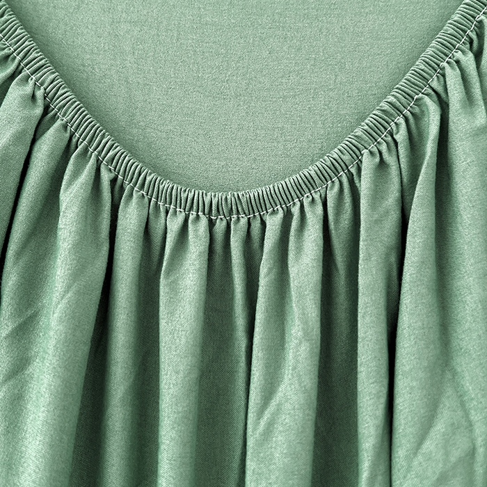 91家纺网 家纺一手货源 找家纺 优佳优品 2025新款亲肤水洗棉纯色单品床笠 麦苗绿