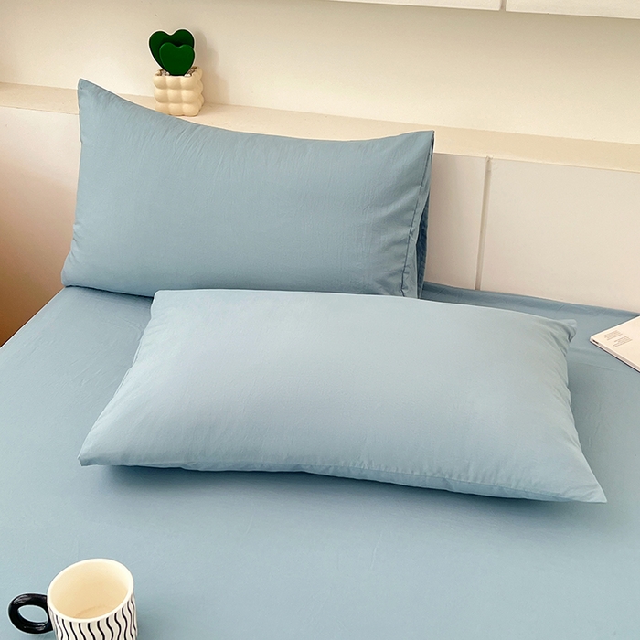 91家纺网 家纺一手货源 找家纺 优佳优品 2025新款亲肤水洗棉纯色单品床笠 品悦