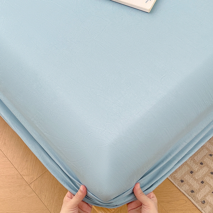 91家纺网 家纺一手货源 找家纺 优佳优品 2025新款亲肤水洗棉纯色单品床笠 品悦