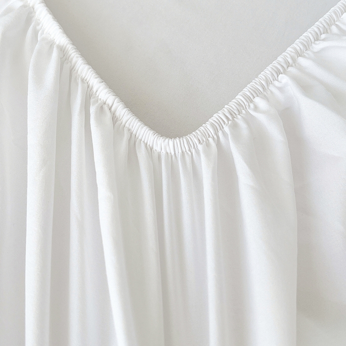 91家纺网 家纺一手货源 找家纺 优佳优品 2025新款亲肤水洗棉纯色单品床笠 乳白