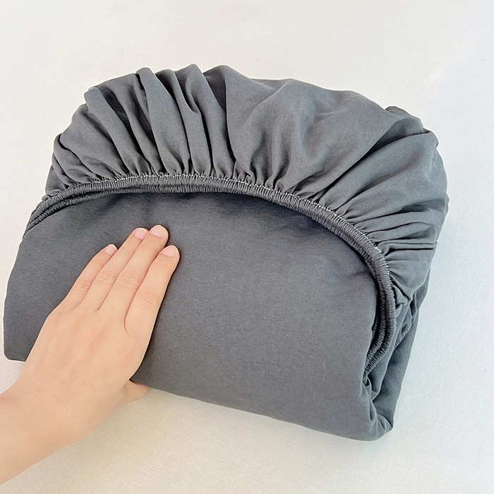 优佳优品 2025新款亲肤水洗棉纯色单品床笠 雅青