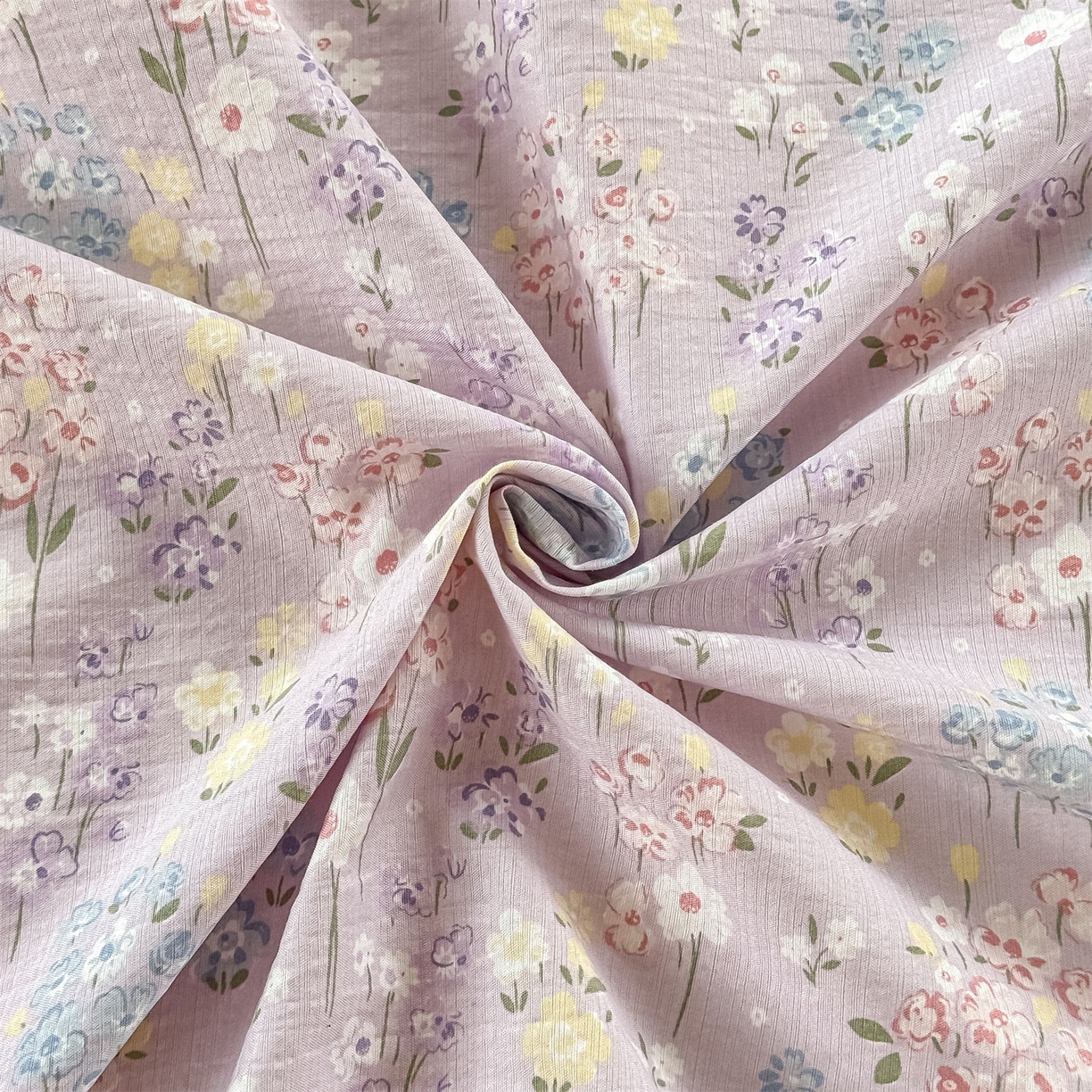 91家纺网 家纺一手货源 找家纺 多品家纺 2025新款超柔云感双层纱单床单 床单单件 梦境紫