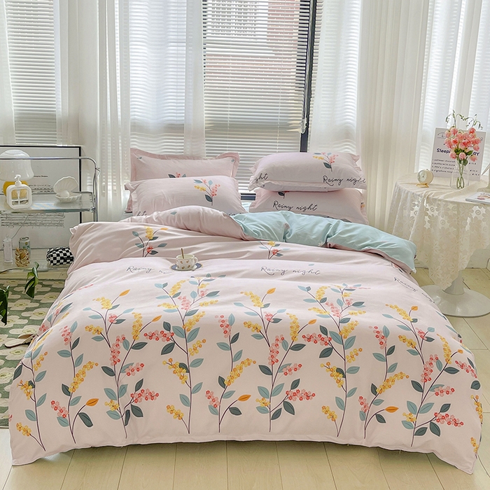 91家纺网 家纺一手货源 找家纺 （总）文黛家居 2025新款植物羊绒小版花四件套