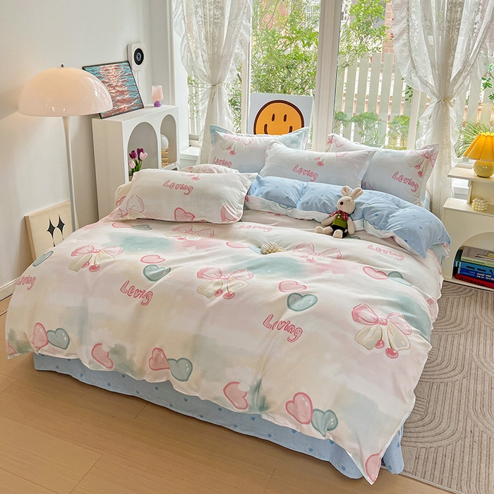 91家纺网 家纺一手货源 找家纺 （总）文黛家居 2025新款植物羊绒小版花四件套