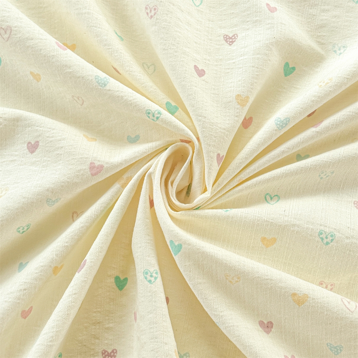 91家纺网 家纺一手货源 找家纺 多品家纺 2025新款超柔云感双层纱单床单 床单单件 心动