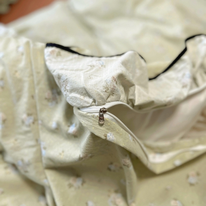 91家纺网 家纺一手货源 找家纺 繁花家居 2025新款学生季韩式云感针织棉大花边木耳边四件套 早春来信