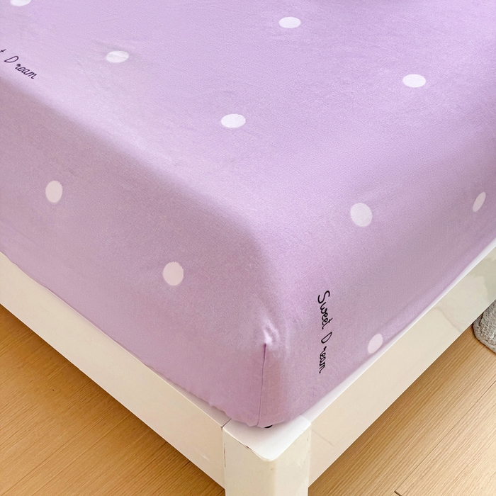 91家纺网 家纺一手货源 找家纺 文黛家居 2025新款时尚印花亲肤床笠单床笠 花香-紫