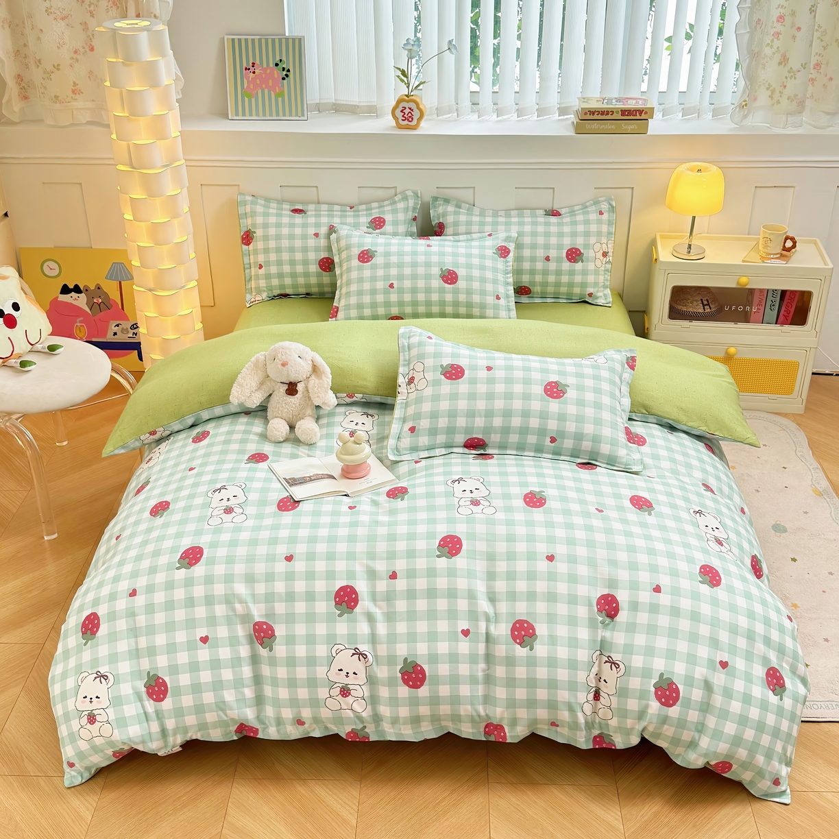 91家纺网 家纺一手货源 找家纺 （总）佑泽家纺 2025活性印花芦荟棉四件套