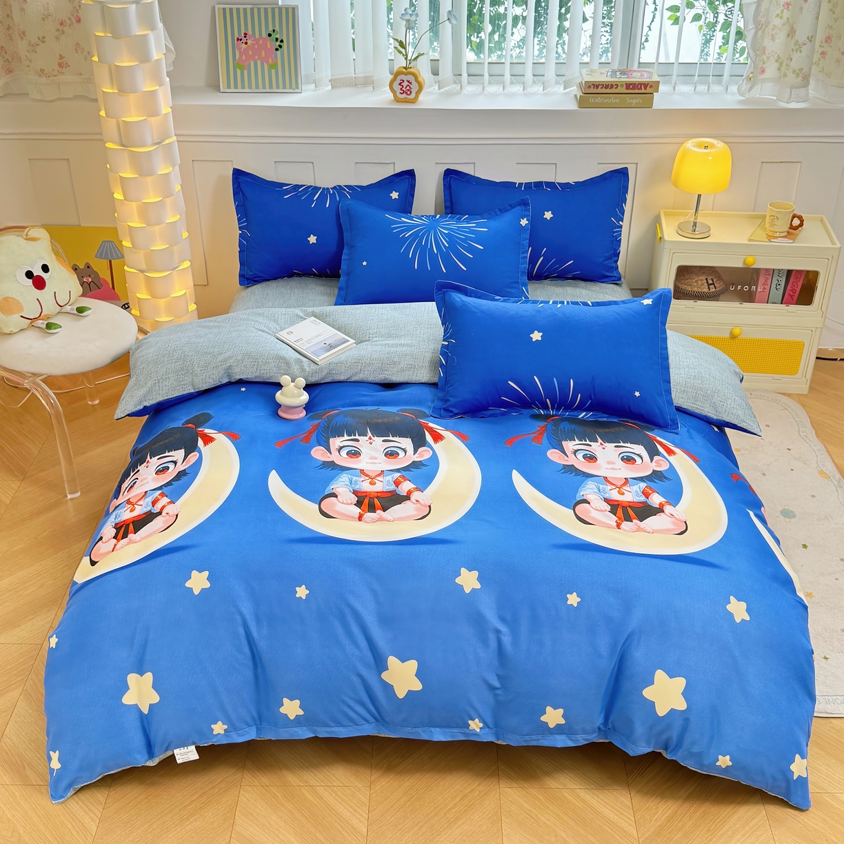 91家纺网 家纺一手货源 找家纺 （总）佑泽家纺 2025活性印花芦荟棉四件套