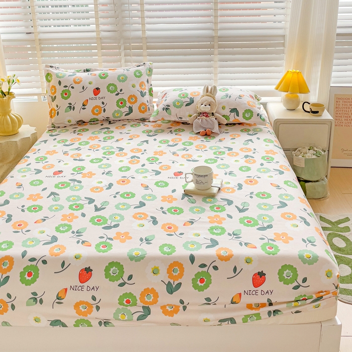 91家纺网 家纺一手货源 找家纺 文黛家居 2025新款时尚印花亲肤床笠单床笠 花样年华-玉