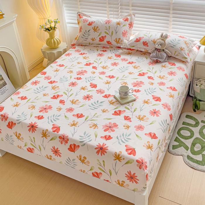 91家纺网 家纺一手货源 找家纺 文黛家居 2025新款时尚印花亲肤床笠单床笠 花伊浓