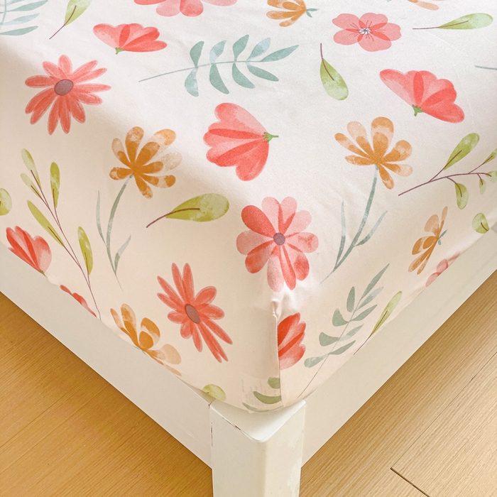 91家纺网 家纺一手货源 找家纺 文黛家居 2025新款时尚印花亲肤床笠单床笠 花伊浓